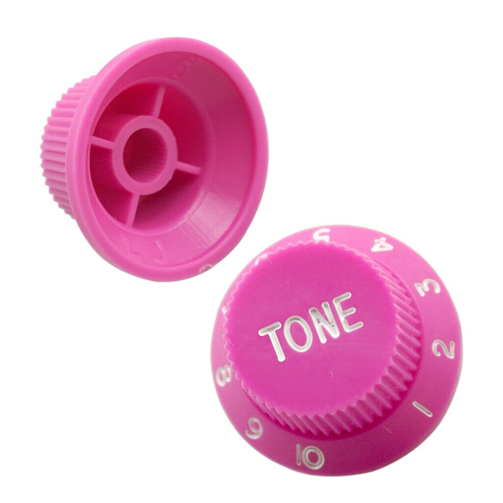 3pcs Bell Style Guitar Speed Knobs 1 Volume&2 Tone for ST SQ Guitar Pink