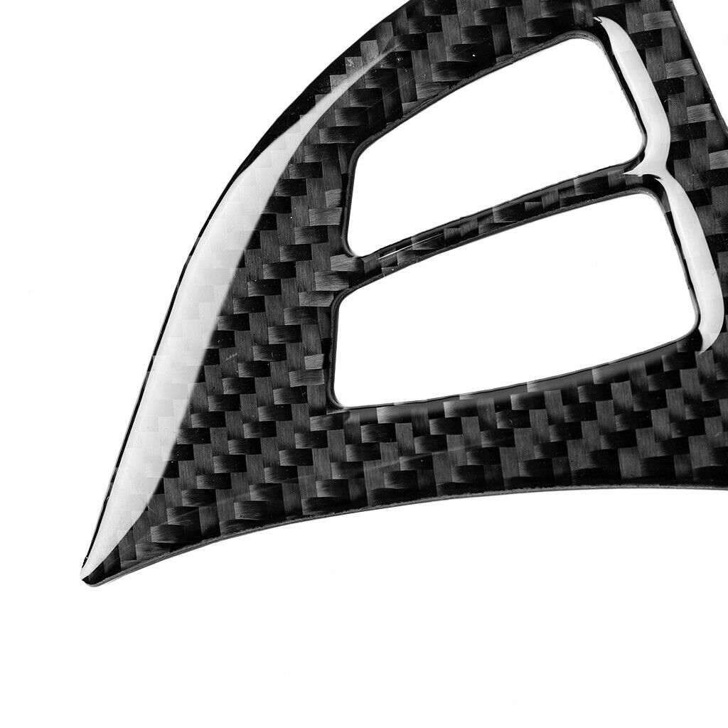 2pcs Carbon Fiber Inner Steering wheel cover trim Decor For BMW X5 E70 2008-2013