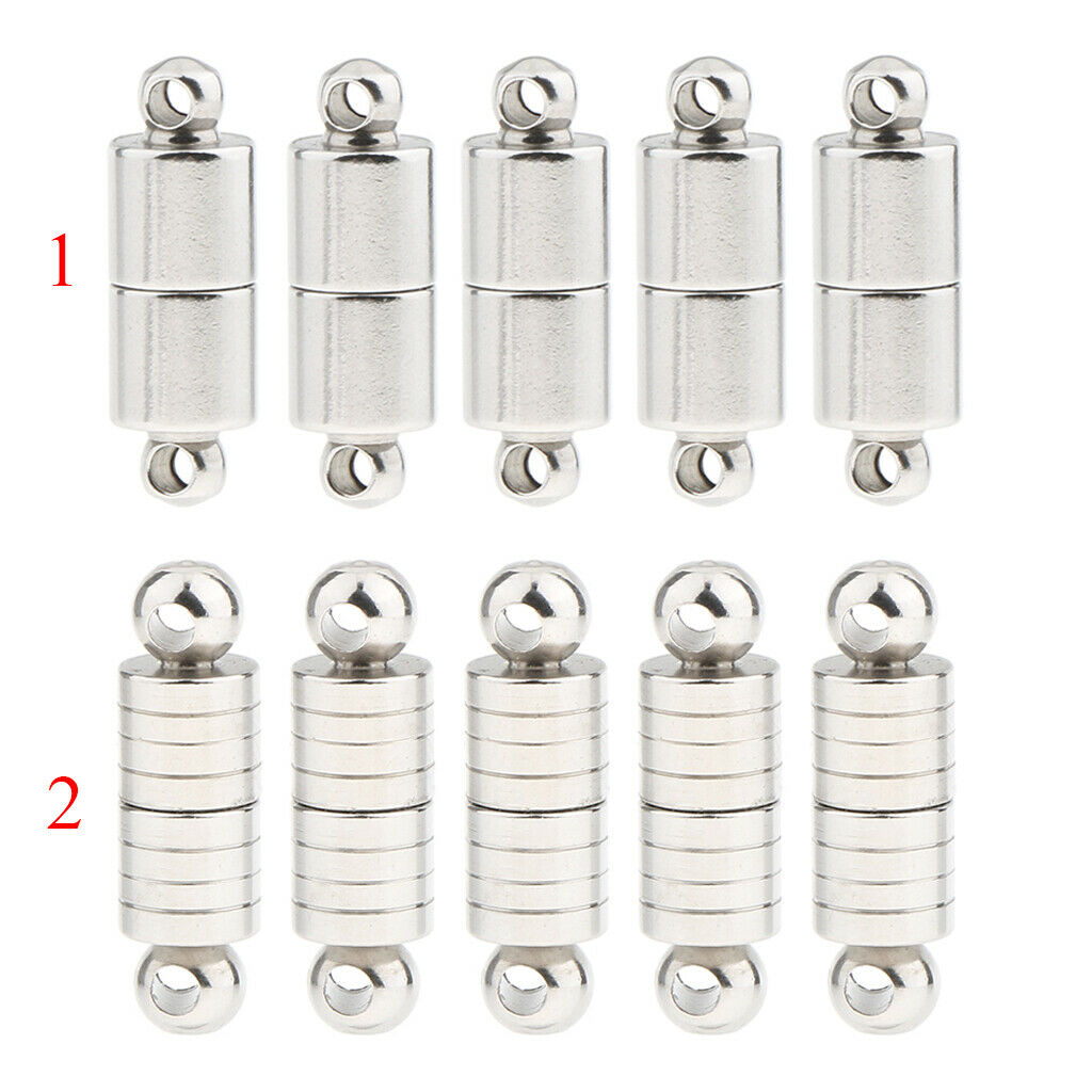 5x Tube Magnetic Lock Jewelry Clasp End   for Leather Cord Bracelet