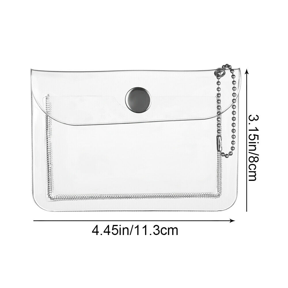 2Pcs Women Girls Bling Transparent PVC Coin Purse Card Pouch Card Bag Wallet