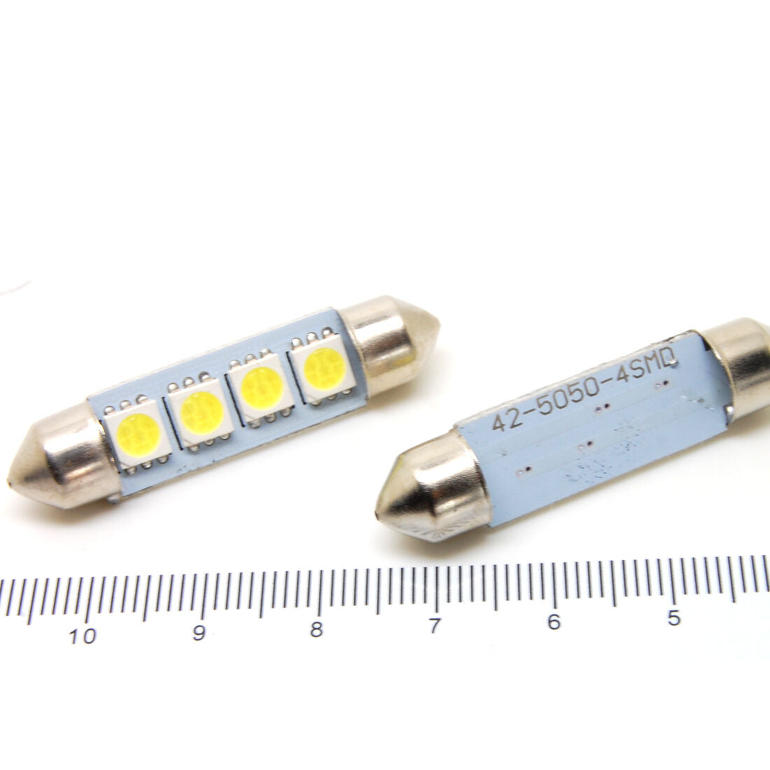 2x Car interior C10W 264 42mm 41mm 4 SMD 5050 LED Canbus Error free Light Bulbs
