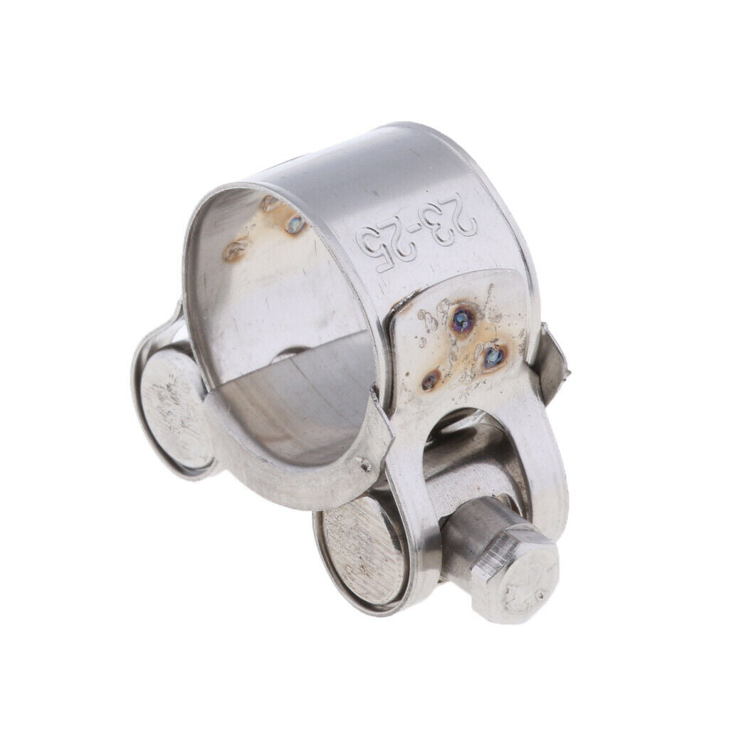 Heavy Duty Exhaust Pipe Clip Stainless Steel For 23mm-25mm Muffler Silencer