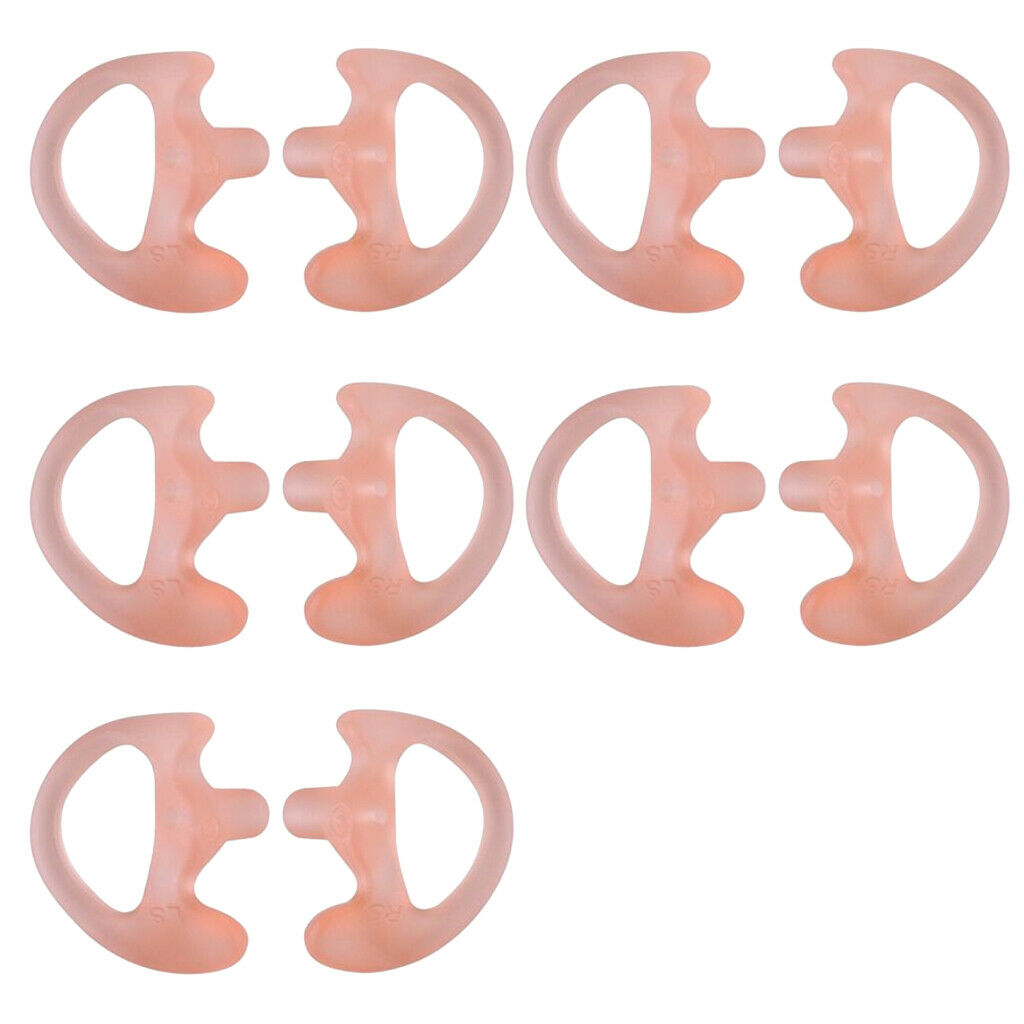 5Pairs Silicone Earmold Earbud (Left/Right) for all Two-Way Walkie Talkie Radio