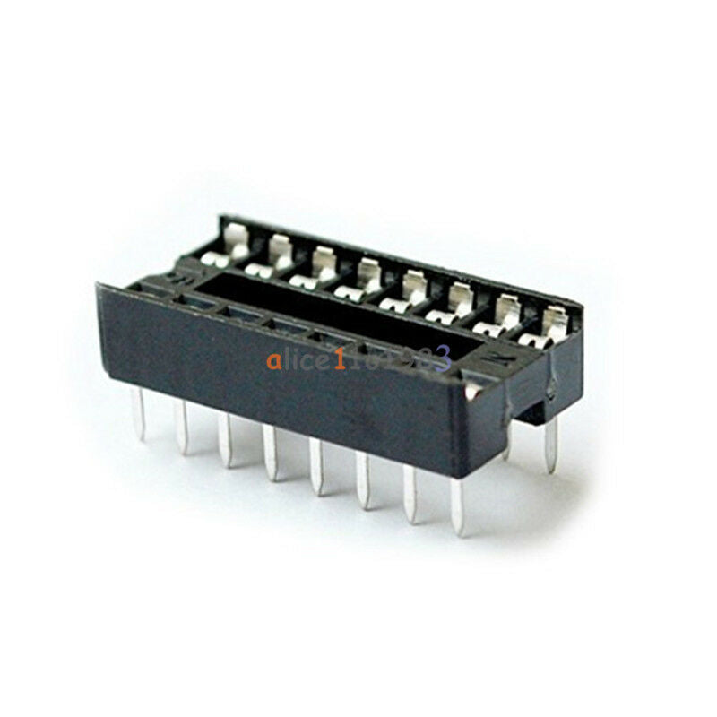 20PCS 16pin DIP IC Socket Adaptor Solder Type Socket Pitch Dual Wipe Contact