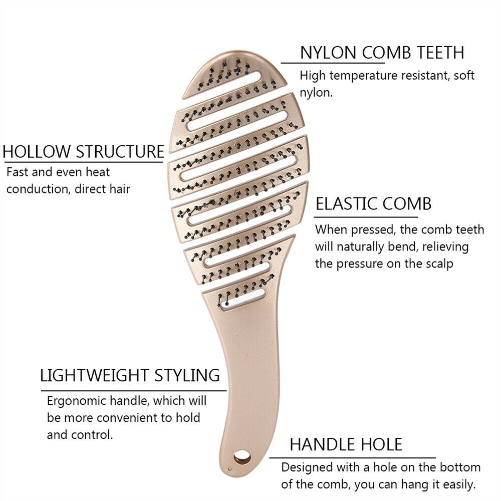 Pro Paddle Radial Comb Hair Brush Massage Combs Hairdressing Styling Hairbrush