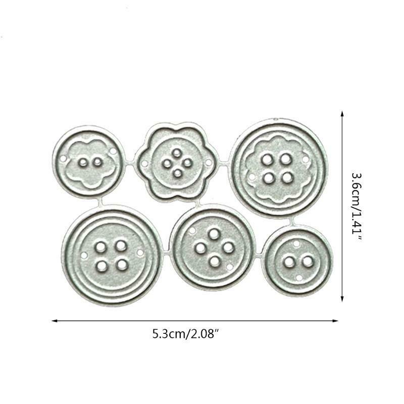 Button Metal Cutting Dies Stencil DIY Scrapbooking Album Paper Card Template