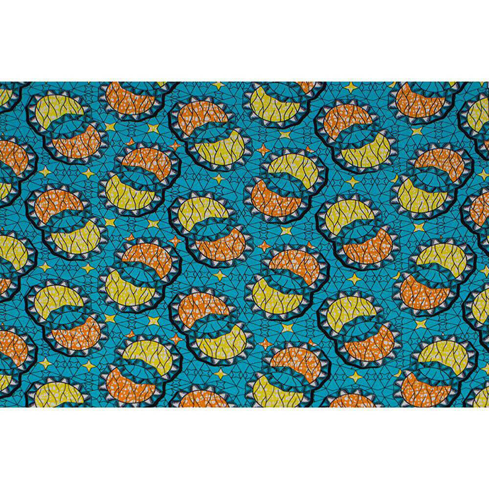 African Ethnic Polyester Printed Cloth Floral Fabric Clothes Bag Sewing Material