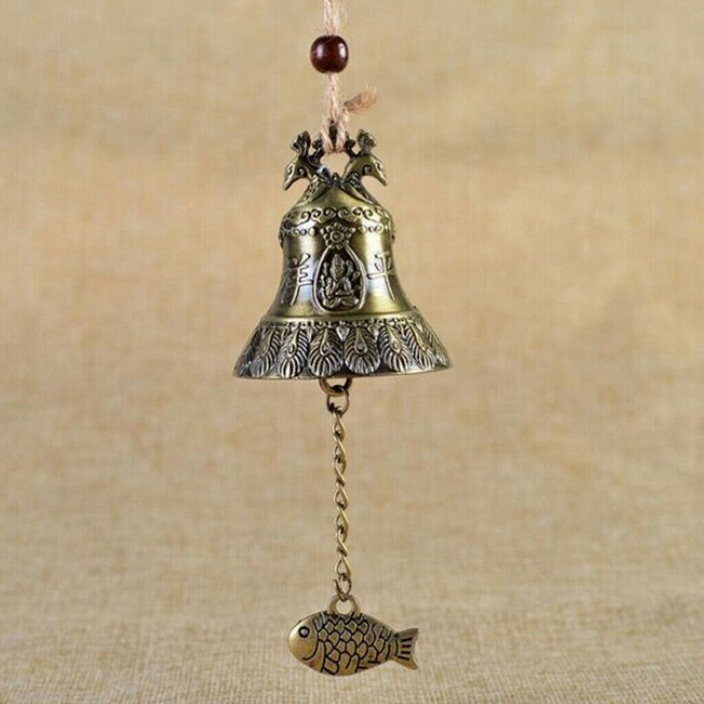 Chinese Feng Shui Style Garden Bell Wind Chime Ornament Rustic 23cm Long