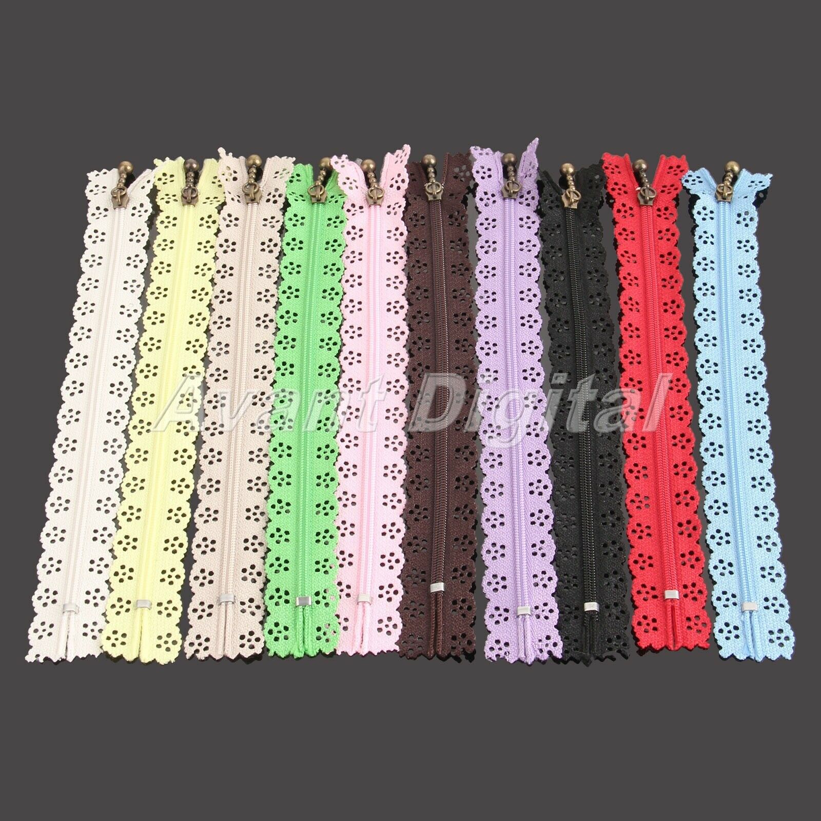 Multicolor 20cm Sewing Nylon  Lace Zippers Garment Accessories For Home Textiles