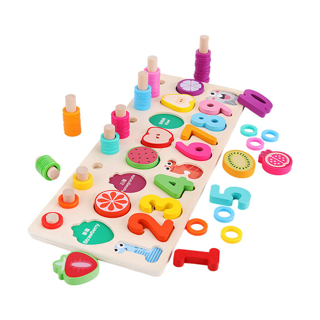 Educational Wooden Busy Board Toys Early Education Stacking Sorting toys