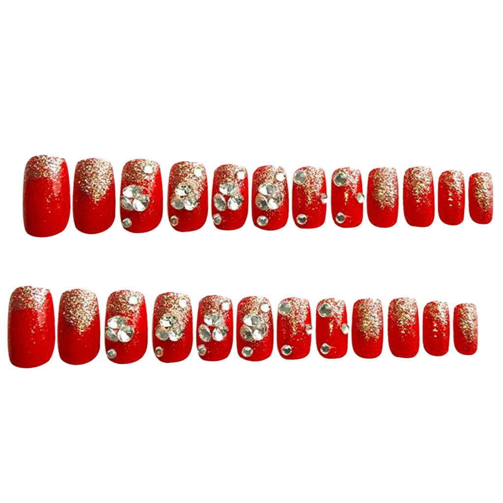 24 Pieces x Acrylic Full Cover Ballerina Artificial False Nails Tips,  Long