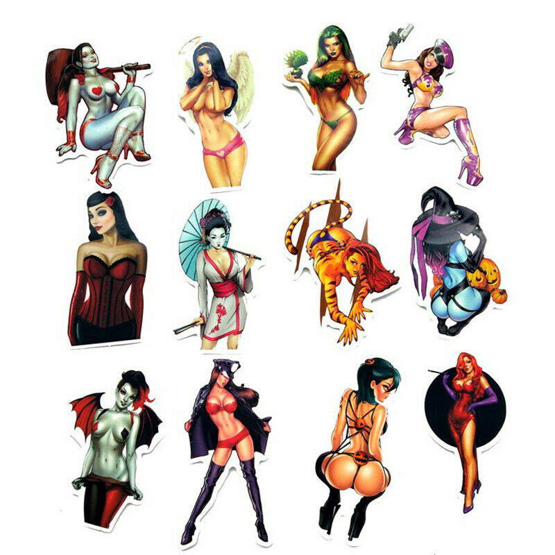 50X Sexy Demon Beauty Anger Devil Angel Women Lady Girls Anime Sticke.l8