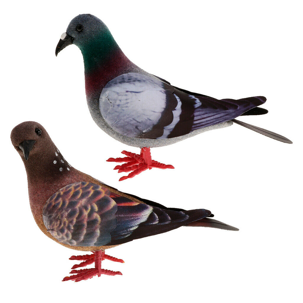 2pc Artificial Bird Ornaments DIY Craft Home Decorative Foam Doves Kids Toys