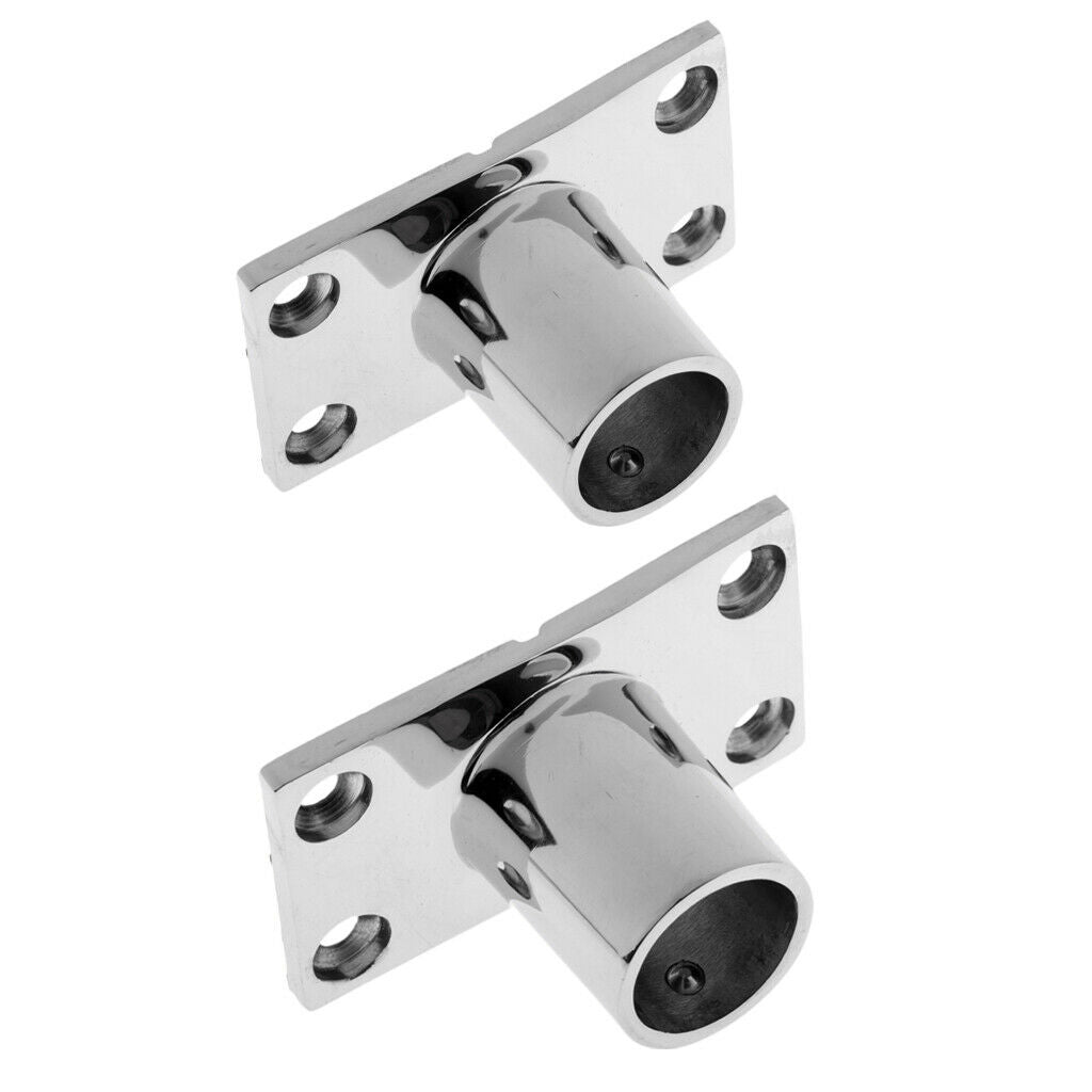 2pcs Heavy Duty Boat Hand Rail Fitting 7/8 22mm & 1 inch 25mm Rectangular