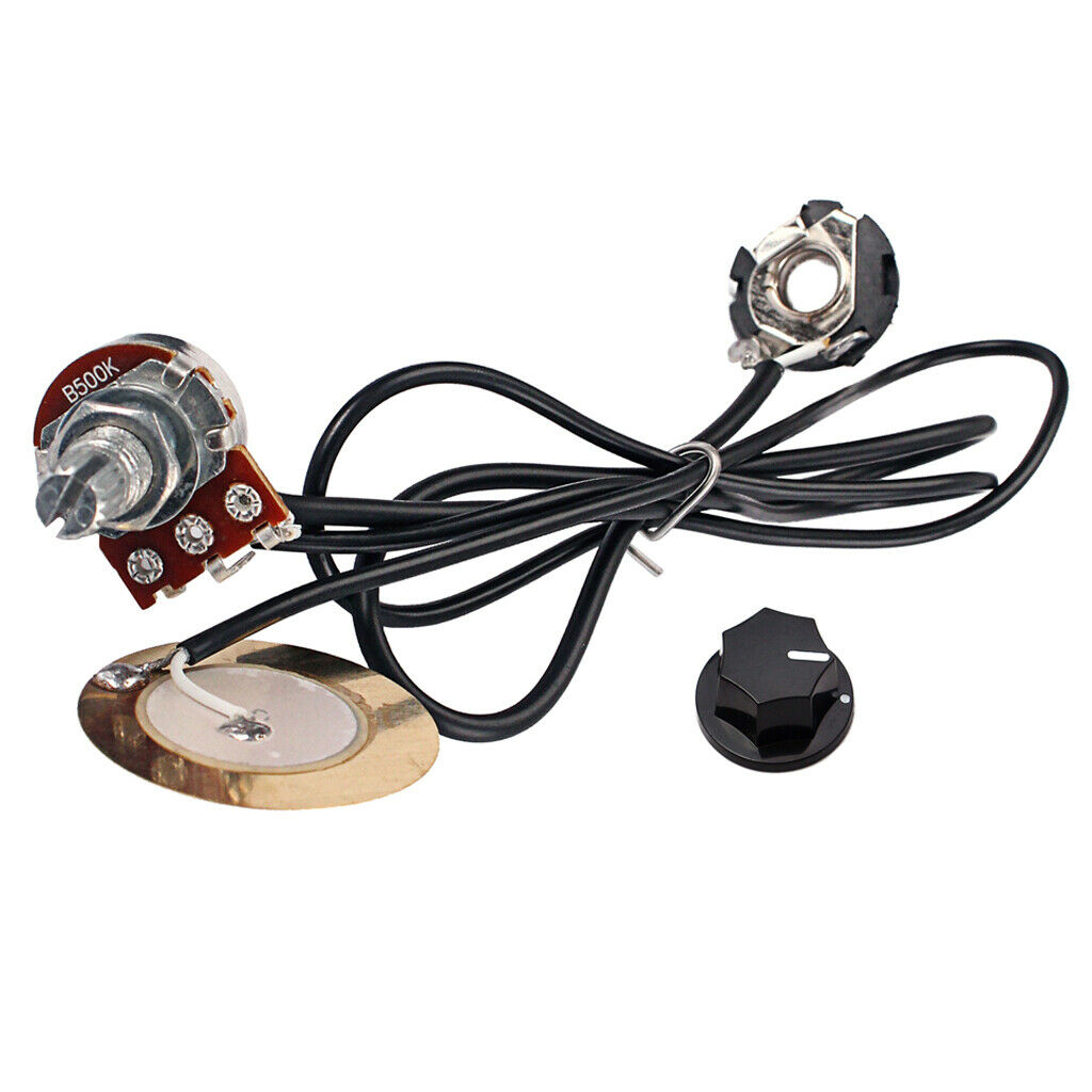 6.35mm Piezo Transducer Pickup with Knob For Guitar Violin Ukulele Mandolin