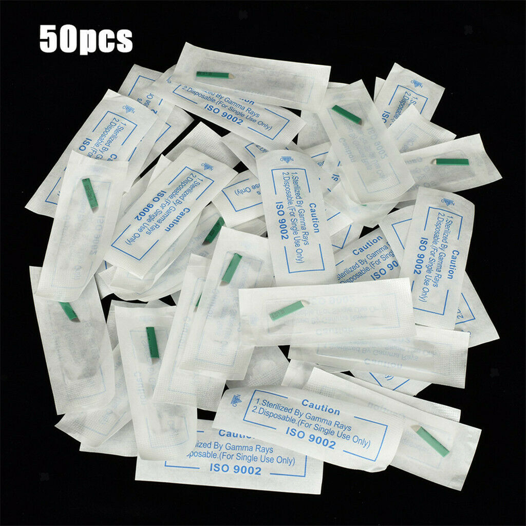 50pcs Eyebrow Microblading Needles 14 Pins Disposable Blades Tattoo Makeup