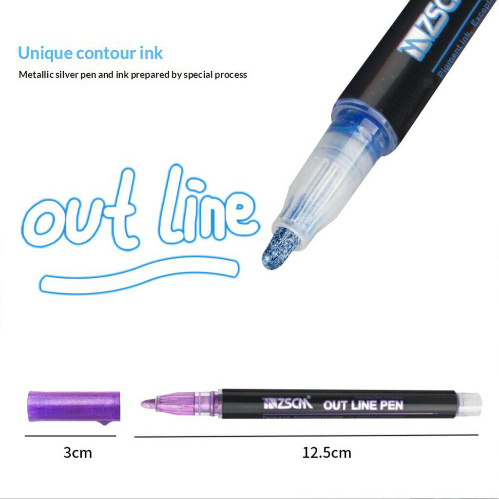 Double Line Outline Pens Greeting Craft Marker   Art Craft Pen Child