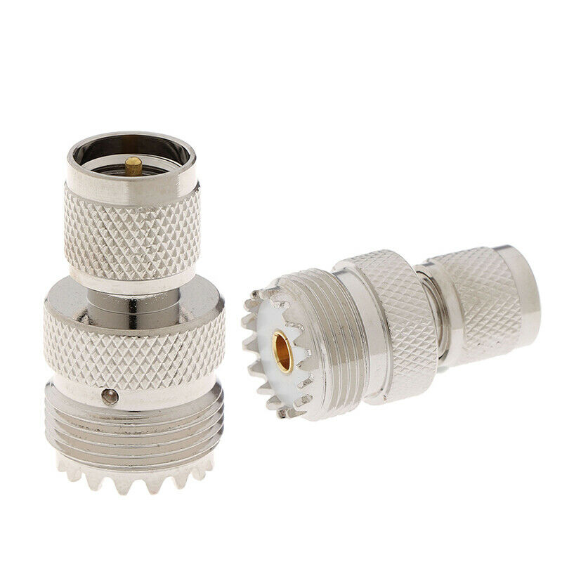 1Pc Mini UHF Male plug to UHF SO-239 Female straight RF Connector AdapterATDD