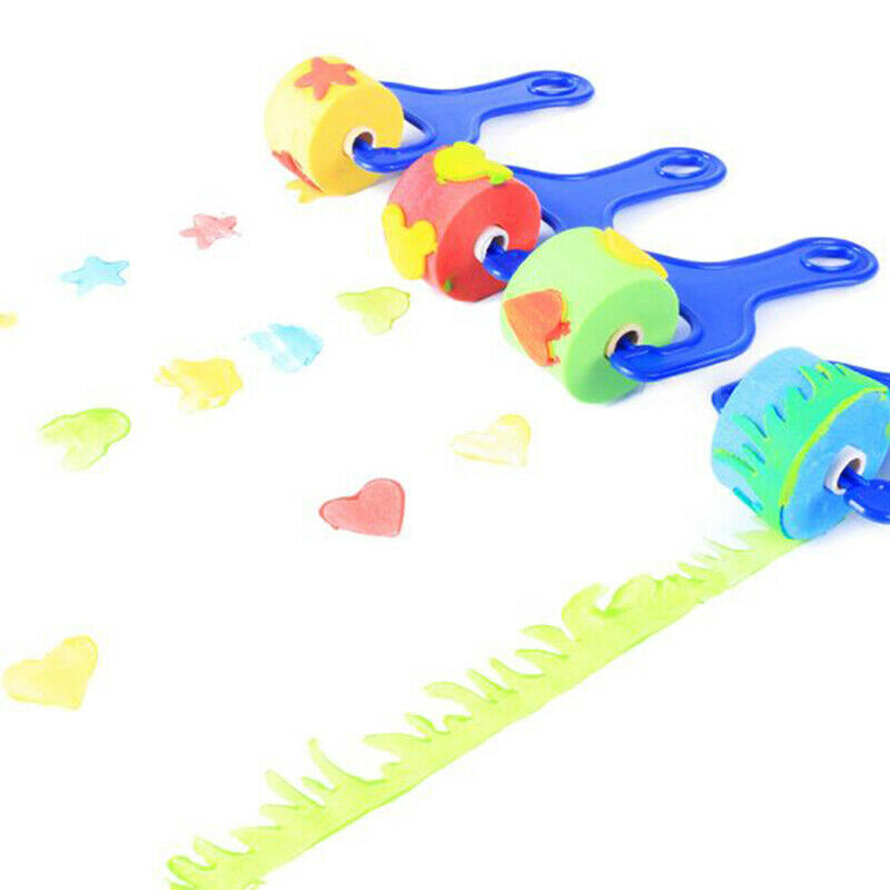 4Pcs Kid Drawing Supplies Craft Painting Tools Roller Brusher Graffiti Sp.l8