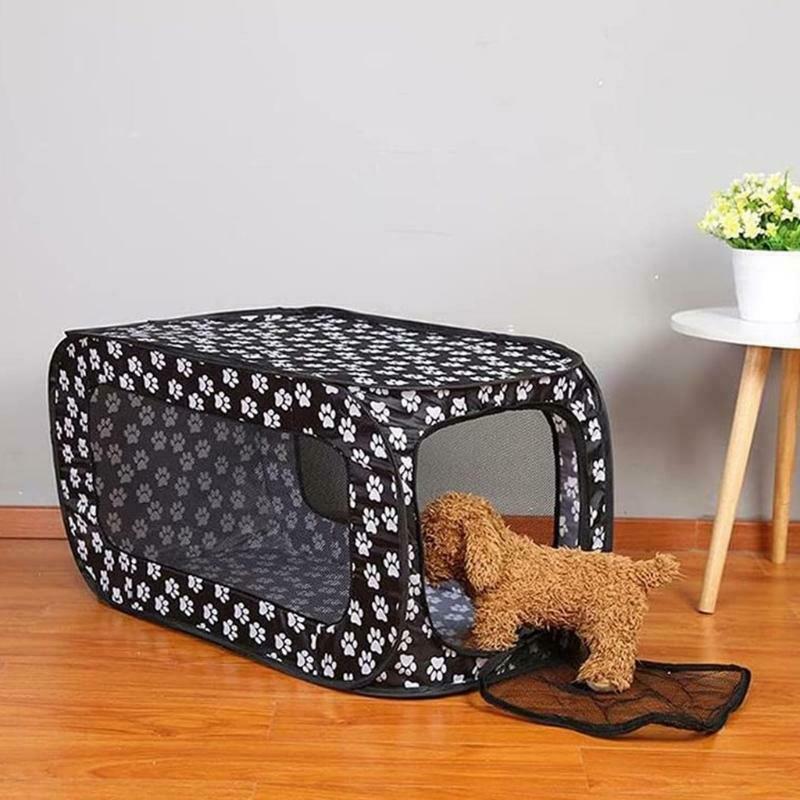 Pop-Open Kennel Bite Resistant Cat Bed Travel Tent Convenient Zipper Closure