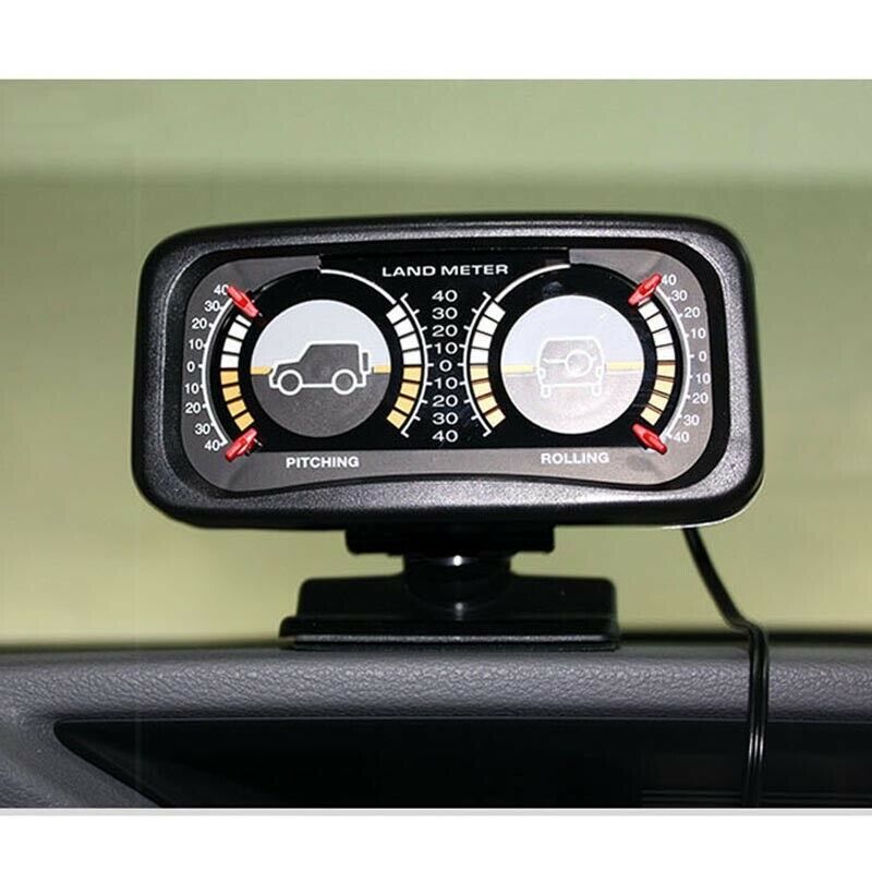 12V TR-313 SUV Car Two-barreled Inclinometer Compass Balance Level Slope Guage