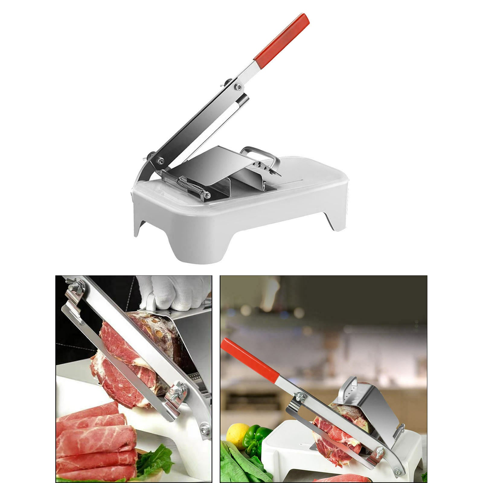 Home Stainless Steel Manual Beef Frozen Meat Slicer Cutter Slicing Machine