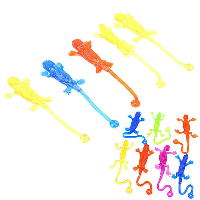 Sticky Lizards Animals Gooeys Bulk Party Goodie Bag Pack of 5 pieces Funny  DF