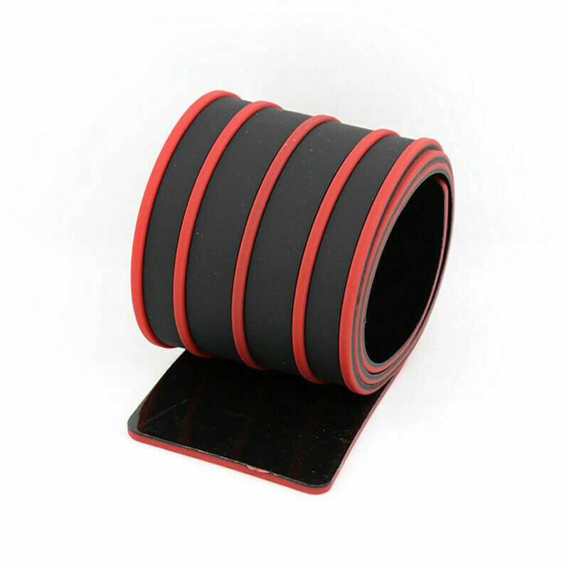 Car SUV Rear Bumper Sill / Protector Plate Rubber Cover Guard Pad Moulding Red