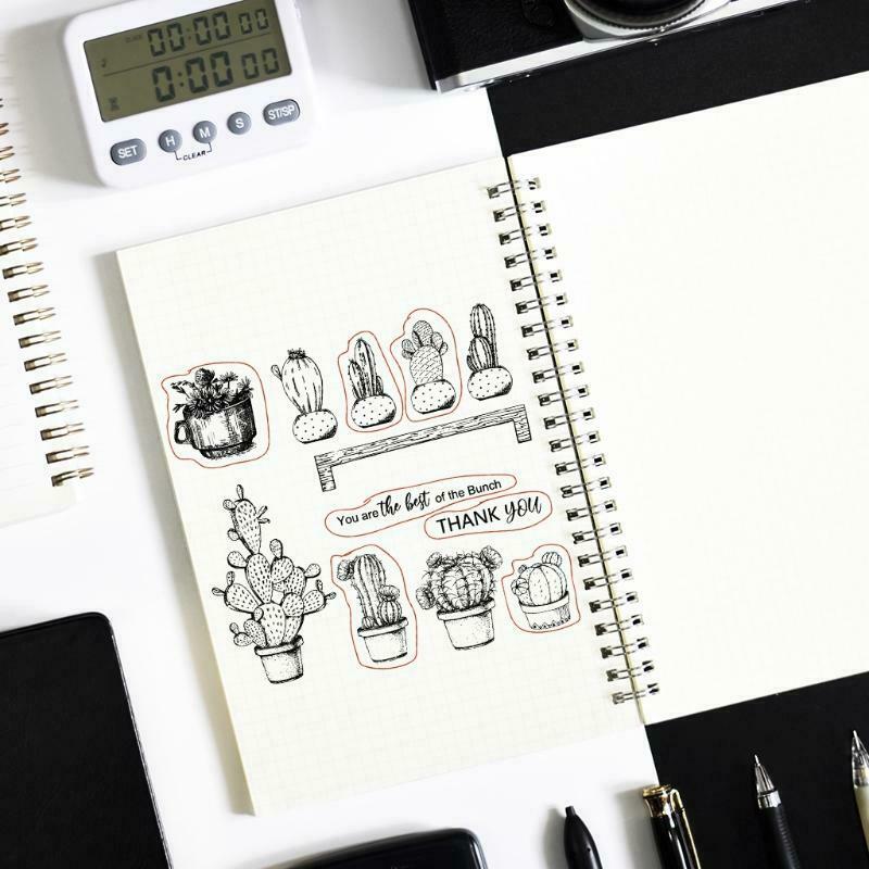 Cactus DIY Silicone Clear Stamp Cling Seal Scrapbook Embossing Album Decor Craft