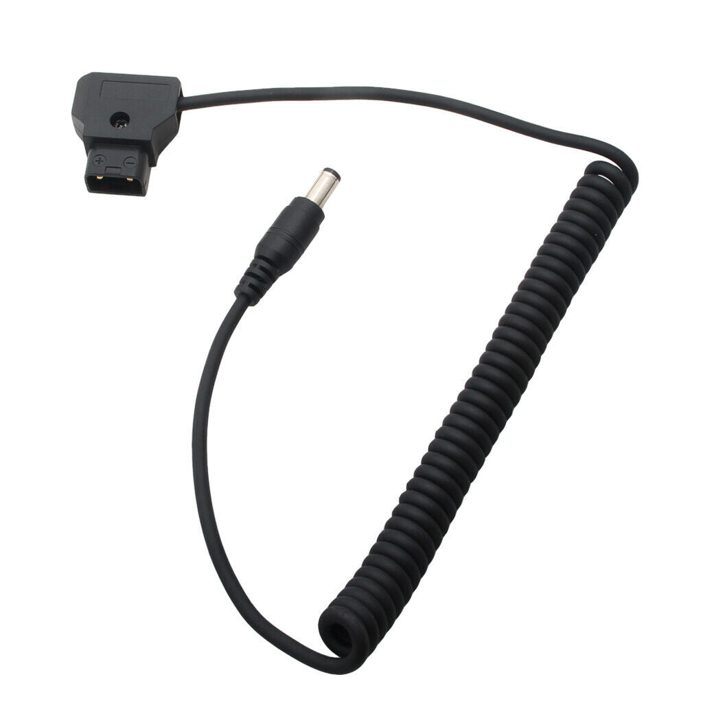 3ft Coiled D-TAP 2Pin Male To DC Extension Cable For DSLR Rig Anton Battery