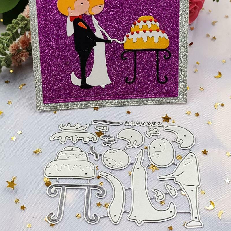 Bride Groom Metal Cutting Die Stencil DIY Scrapbooking Album Paper Card Template