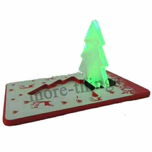 Pocket Folding LED Card Light Lamp Bulb Light FOR Christmas Tree Green COLOR