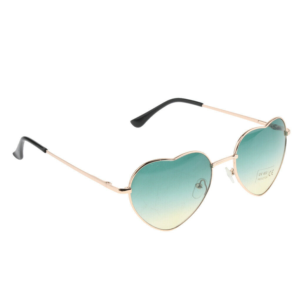 2 Piece Women Heart Shaped Sunglasses Fashion Shades Sunnies Costume Glasses