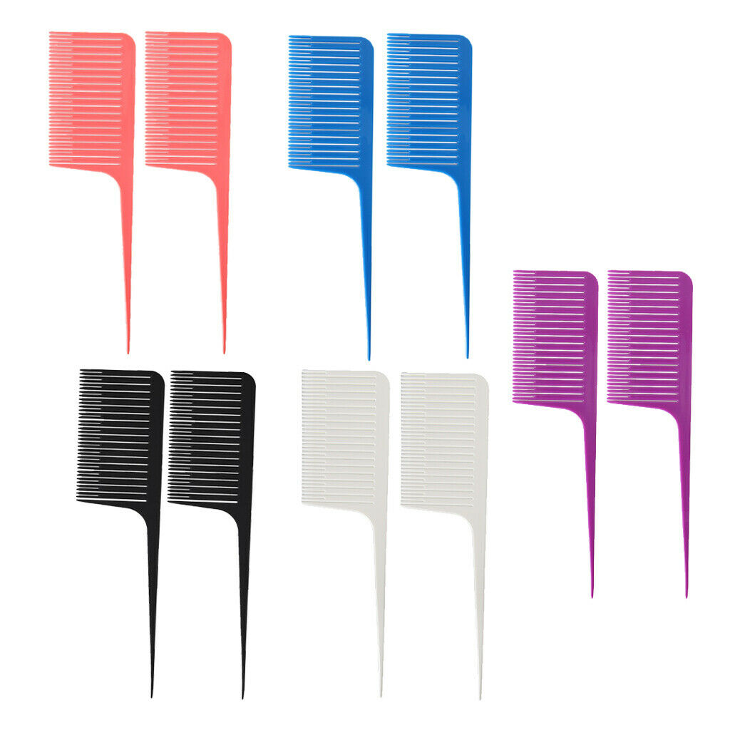 10 Pieces ABS Weave Highlighting Foiling Hair Comb Highlight Hair Combs