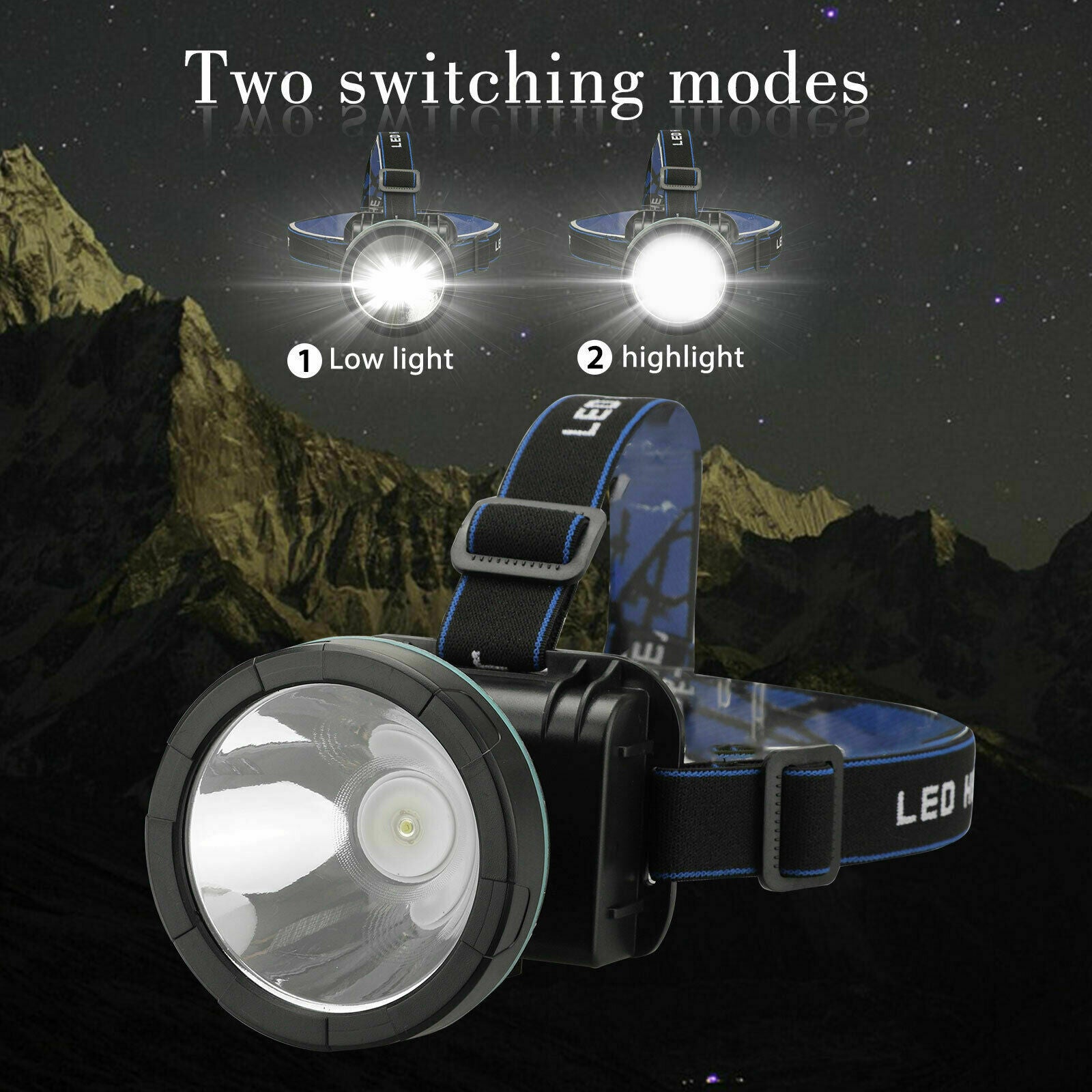Camping Fish Super Bright T6 LED Headlamp Headlight Head Torch Lamp Rechargeable