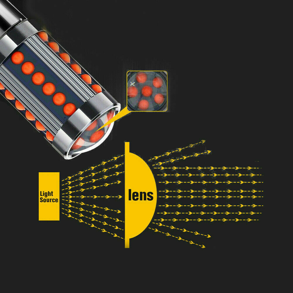 2PCS 1157 LED Strobe Flash Red Bright Brake Tail Stop Light Parking Bulbs Part