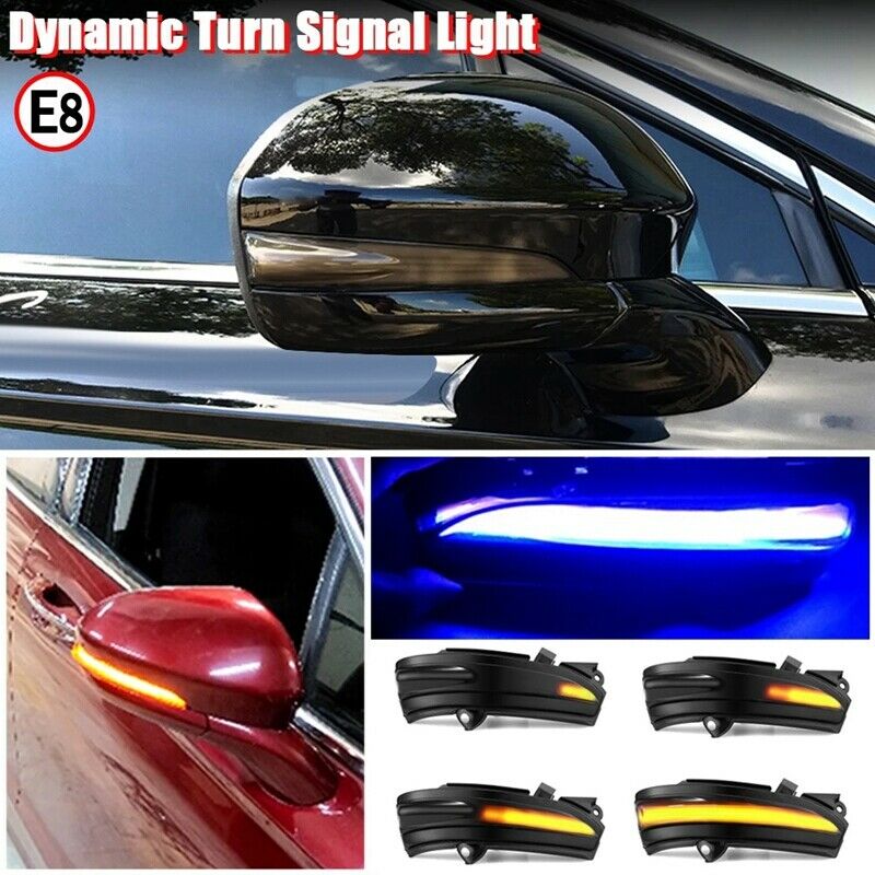 For Ford Fusion Mondeo MK5 2014-2019 Car LED Dynamic Side Rearview Mirror LighW5