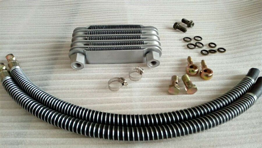 1Set Motorcycle Scooter Dirt Bike Metal Oil Cooler Radiator with Accessories Kit
