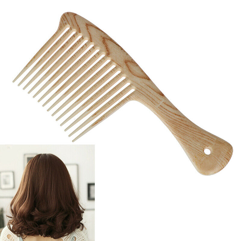 1X Large Wide Tooth Comb Hair Detangling Hairdressing Rake Comb Suitable  .l8