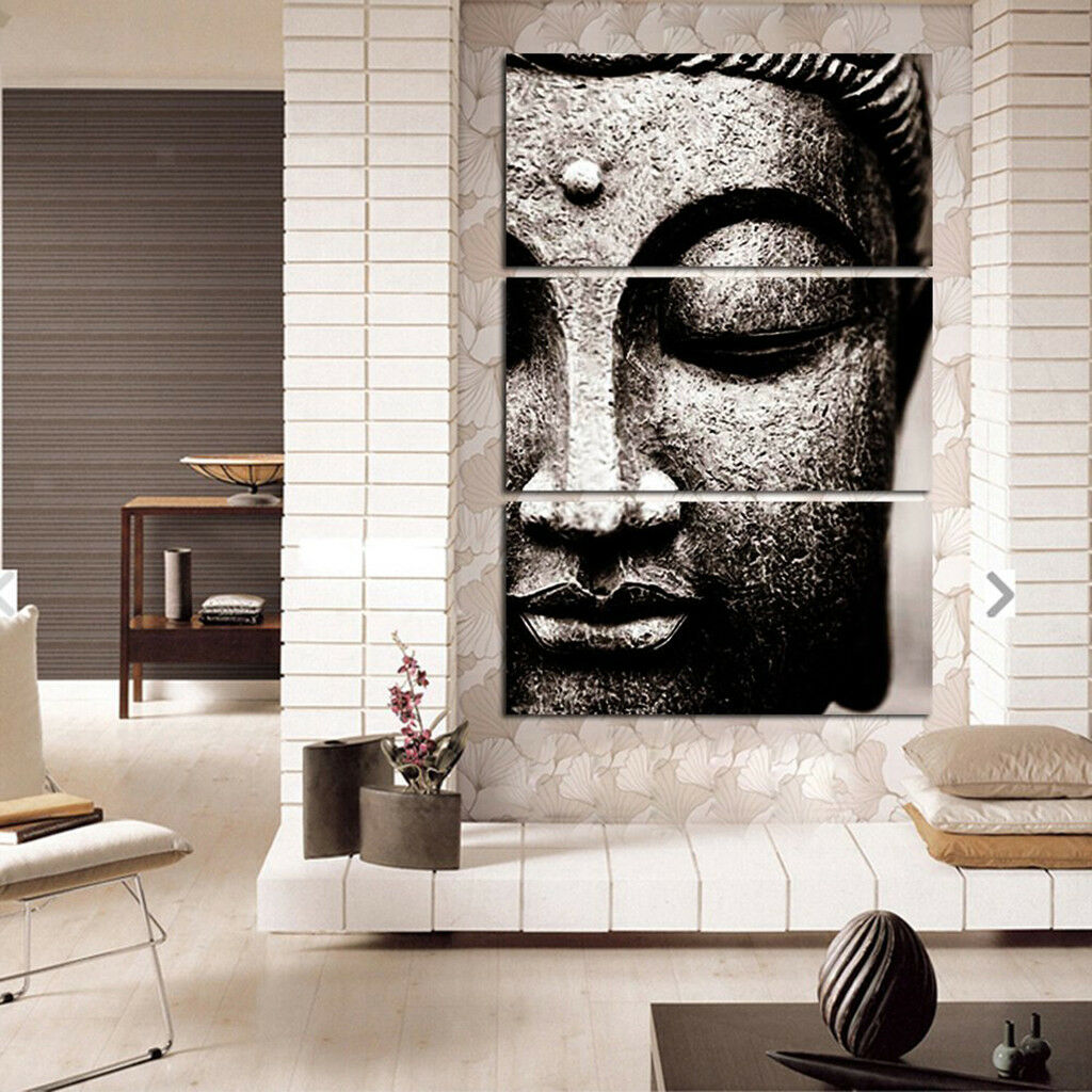3 pieces Modern Canvas Prints Artwork Painting Picture Wall Decor Buddha B-S