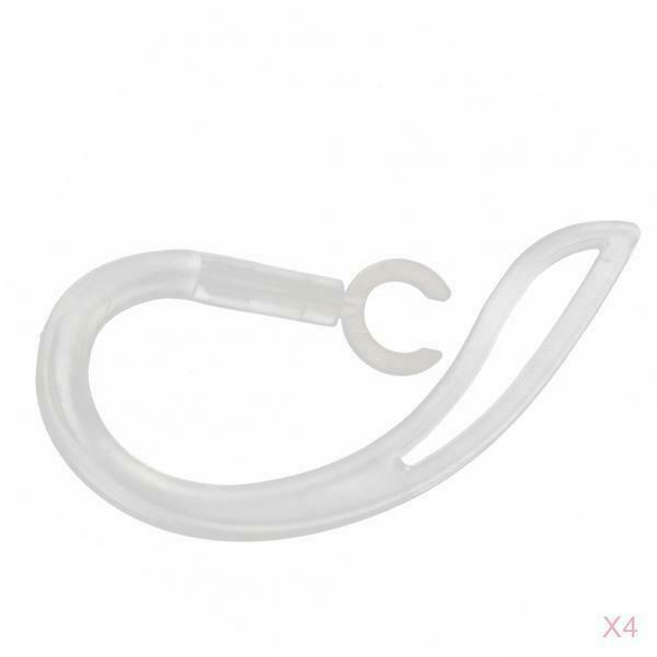 4PCS Spare Earhook Bluetooth Headset Ear Hook Loop Silicone Earloop Clear