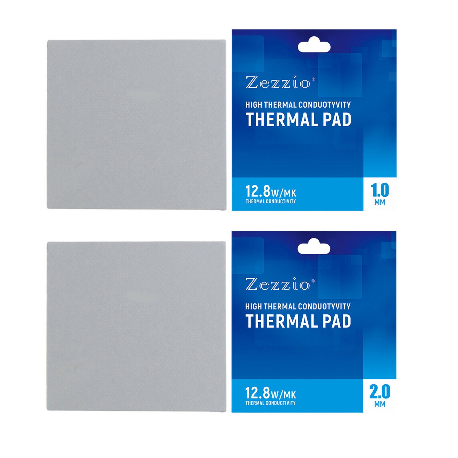 2pack Silicone Thermal Pad Grease Pad 12.8 W/mK 120x120mm Non Conductive Durable