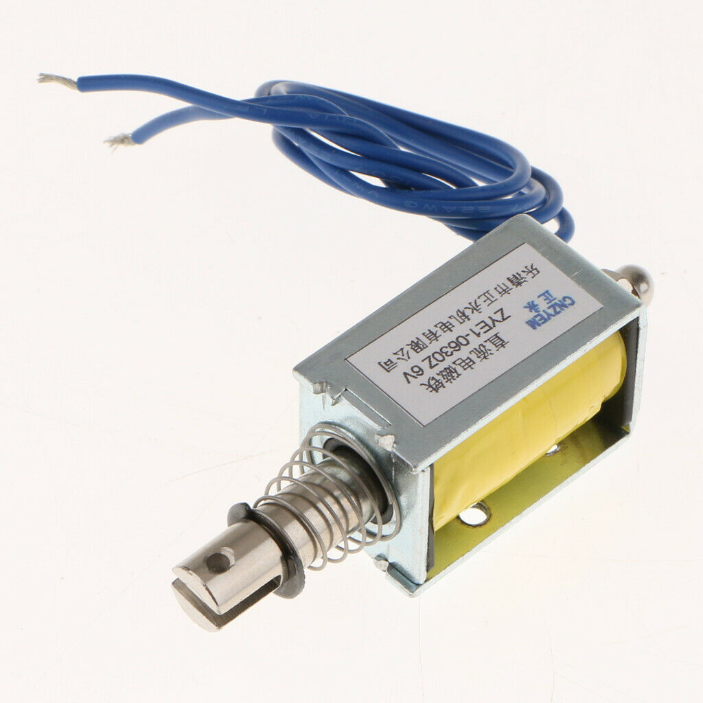 2x Linear Mini Push Pull Solenoid Electromagnet Reset DC6V