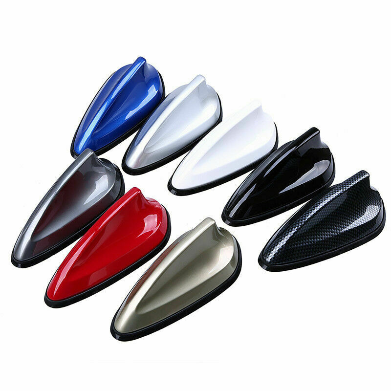 1xCar Shark Fin Antenna Radio FM Signal Aerial Auto Roof Decor-Carbon Fiber Look