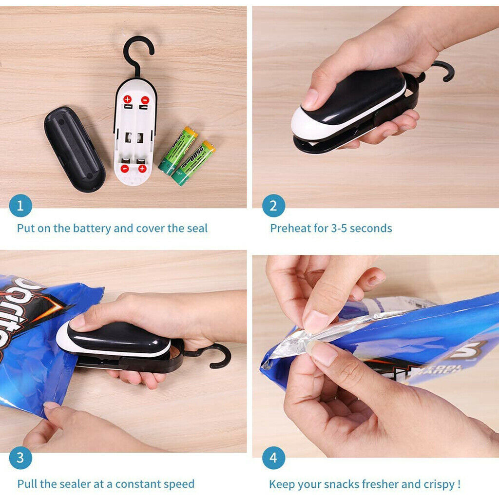 Heat Sealer Portable Bag Sealer Cutter for Plastic Bags Gadgets Safe to Use