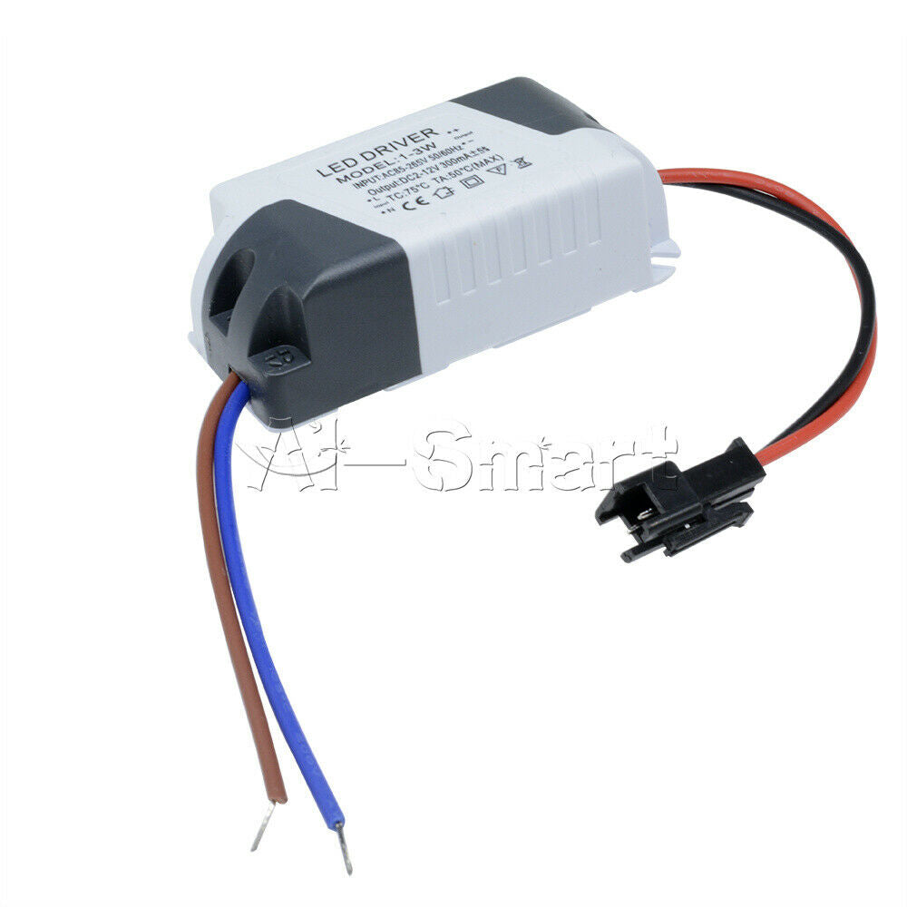 2PCS 85V-265V to DC 12V LED Electronic Transformer AC 3X1W  Power Supply Driver