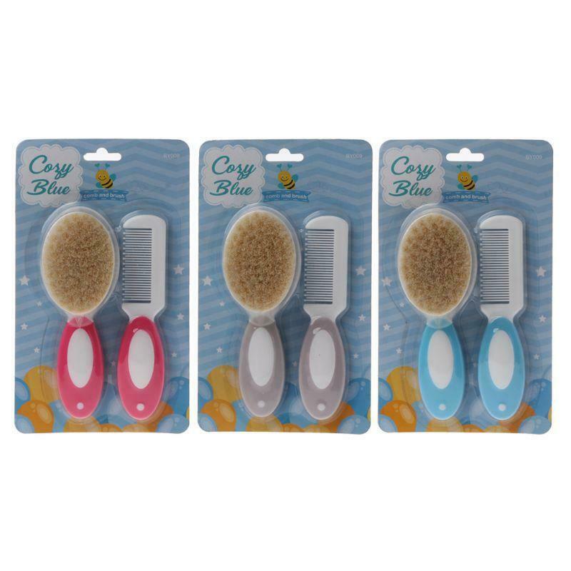 2pcs Portable Soft Newborn Baby Hair Brush Baby Kids Comb Child Hairbrush Sets