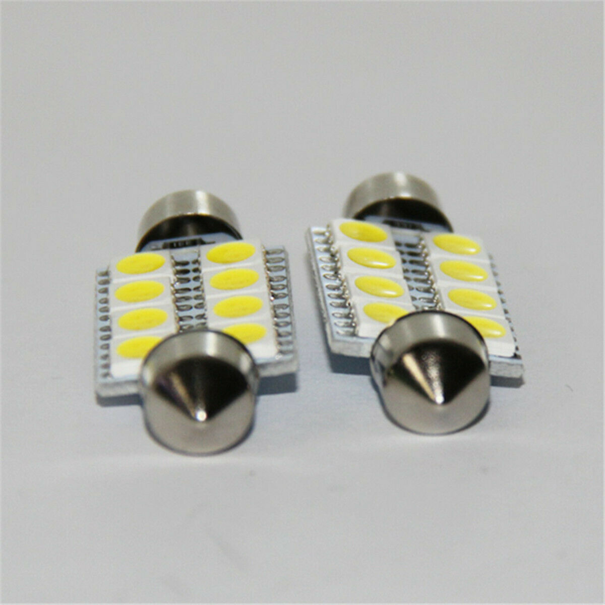 10Pcs 41MM Festoon 8SMD 5050 Chip LED Interior Light Map Dome Trunk Cargo Bulbs