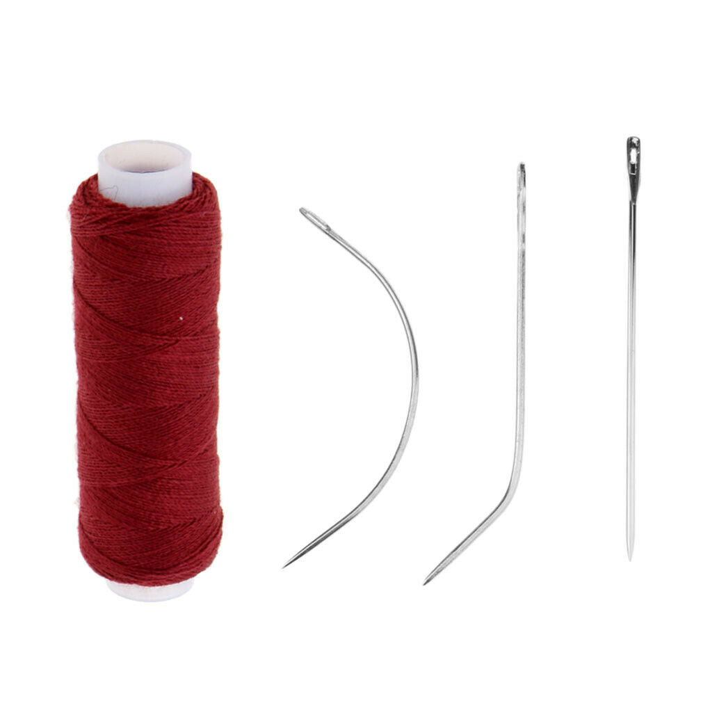 12pcs Hair Track Weft Thread&Hair Weave Sewing Needles for Hair Extentions
