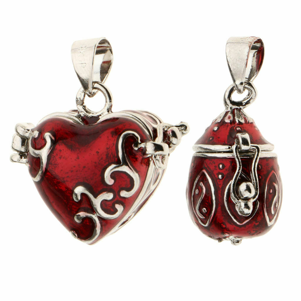 2x Heart Waterdrop Alloy Enamel Pet Urn Pendant Keepsake Memorial Jewelry